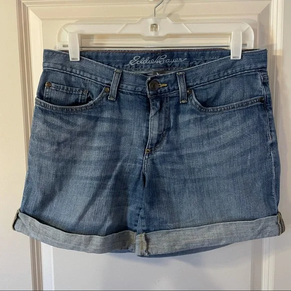 Eddie Bauer Women’s Specially Dyed Jean Shorts 6” Size 6 - Picture 1 of 13